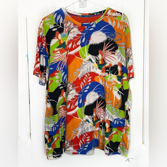 - Robert Graham Men’s Hawaiian Summer Short Sleeve T-Shirt Sz 2XL - Picture 1 of 7